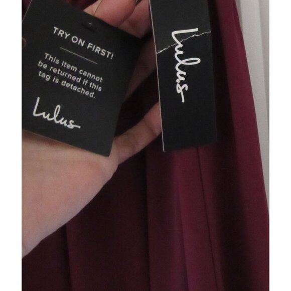 NWT, Lulus Forever And Always Burgundy Lace Maxi Dress Size XS - Picture 7 of 11